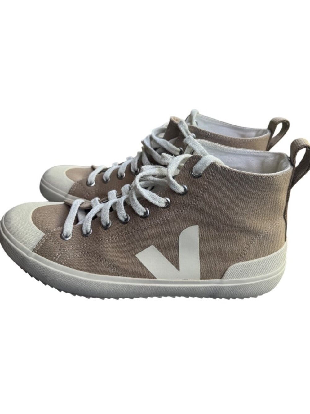 Veja Nova HT High Top Canvas Sneakers Beige White Women’s US 8.5 EU 40 Brazil